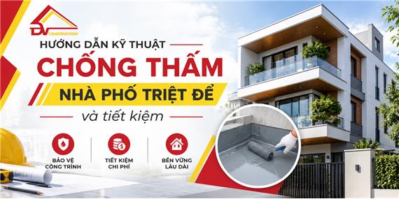 Hướng dẫn kỹ thuật chống thấm nhà phố triệt để và tiết kiệm